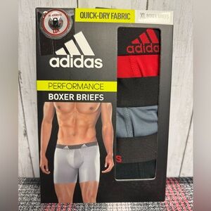 Adidas Men's Performance Boxer Briefs 3 Pack Size XL 5" Inseam NIB